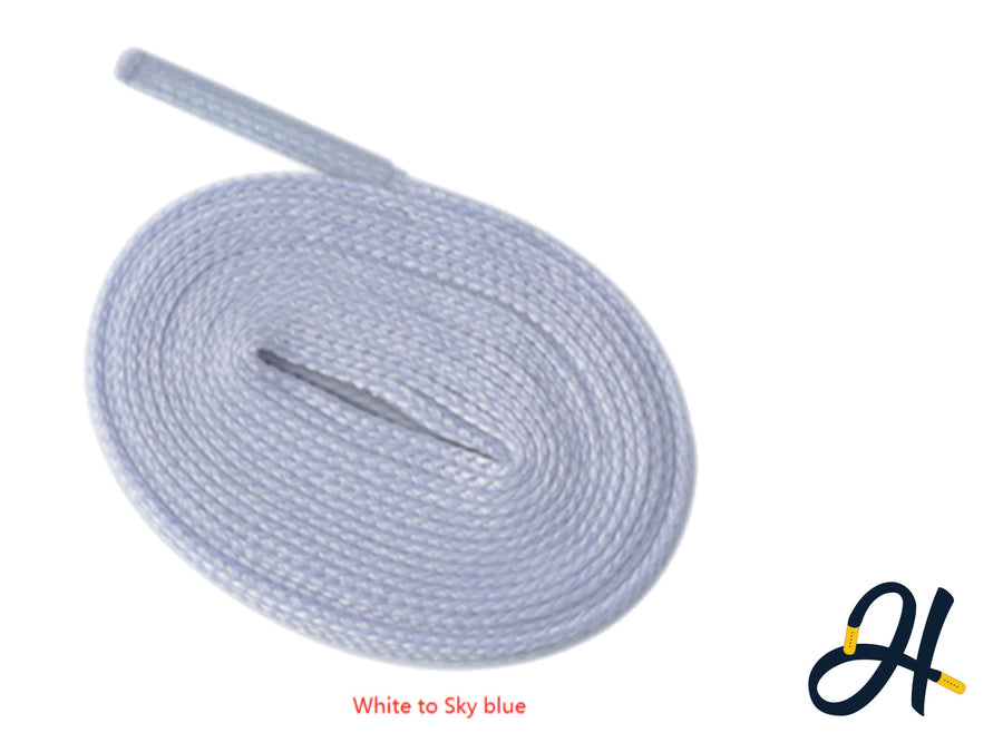 Heat activated/ UV colour Changing laces (white to sky blue)