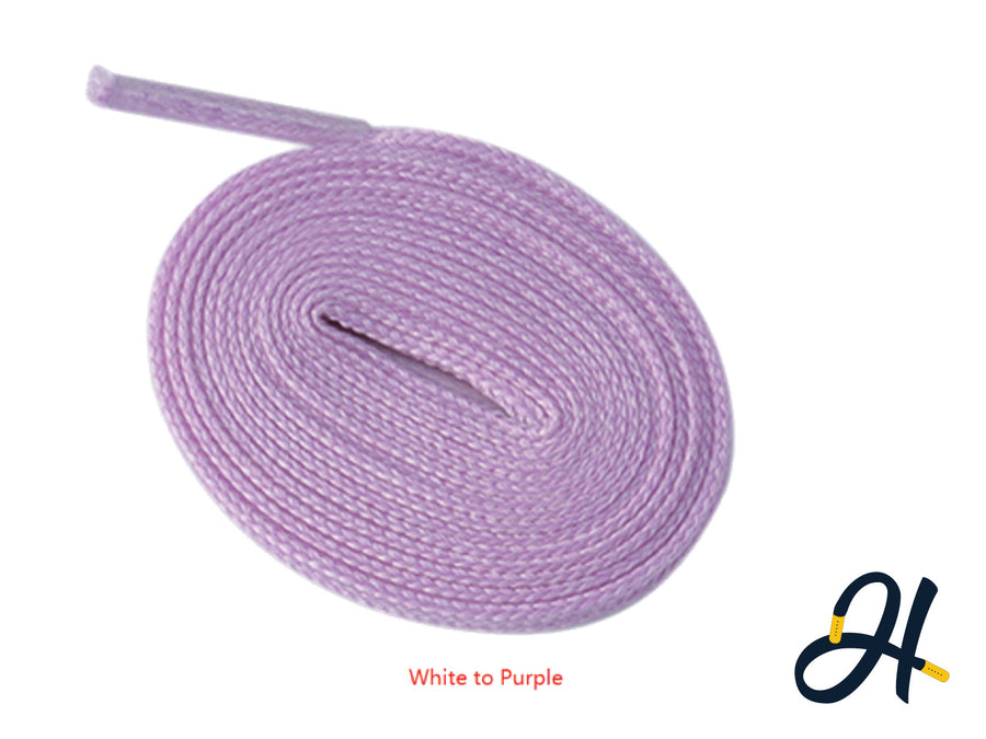 Heat activated/ UV colour Changing laces (white to purple)