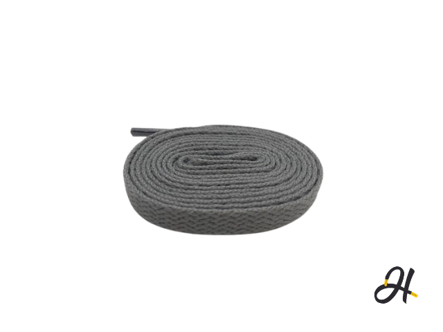 Flat Polyester Laces- Dark Grey
