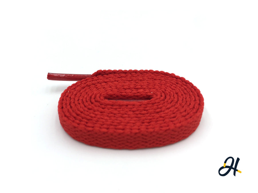 Flat Polyester Laces- Red