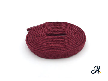 Flat Polyester Laces- Maroon