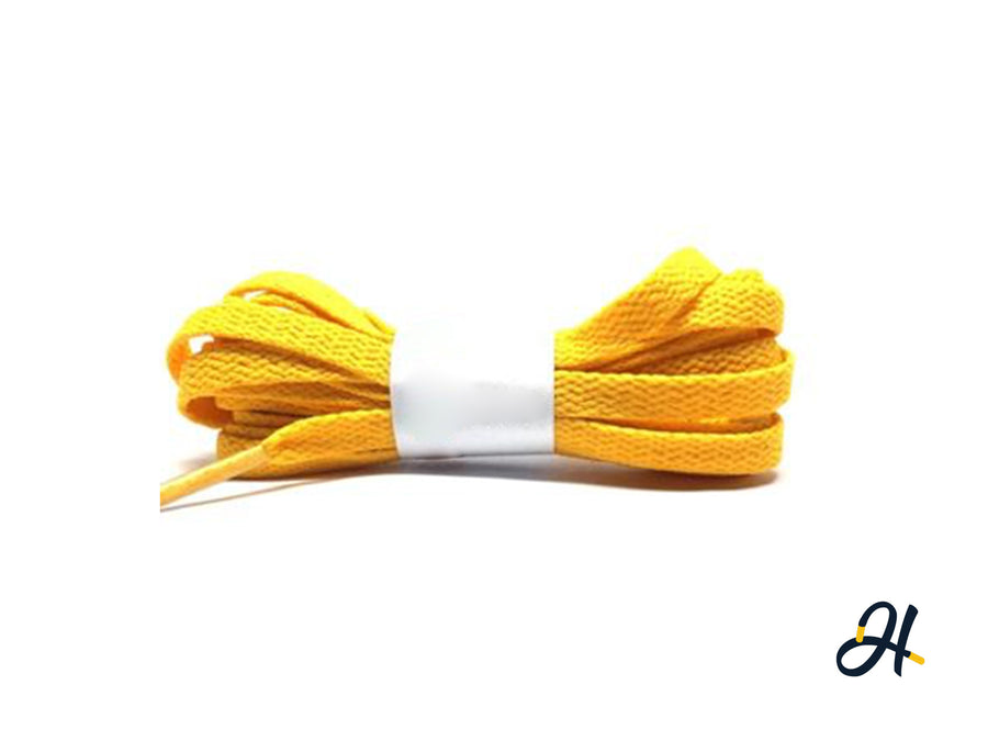 Flat Polyester Laces- Union Yellow
